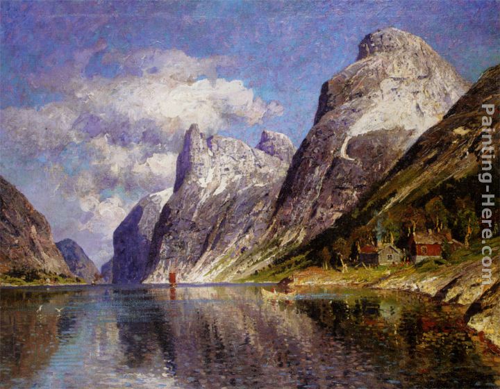 Utsyn Mot En Vestlandsfjord painting - Adelsteen Normann Utsyn Mot En Vestlandsfjord art painting